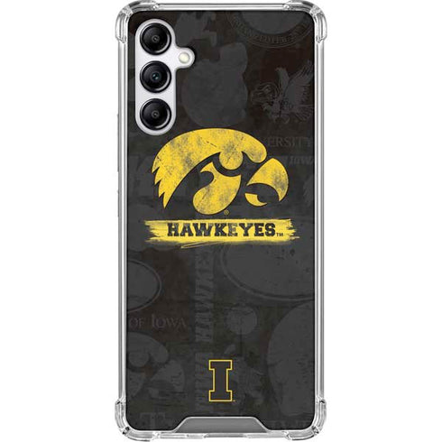 University of Iowa Hawkeyes Distressed Logo Galaxy A15 5G Clear Case