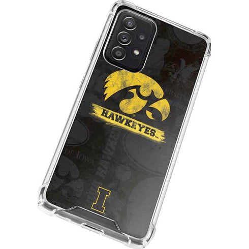 University of Iowa Hawkeyes Distressed Logo Galaxy A52 5G Clear Case