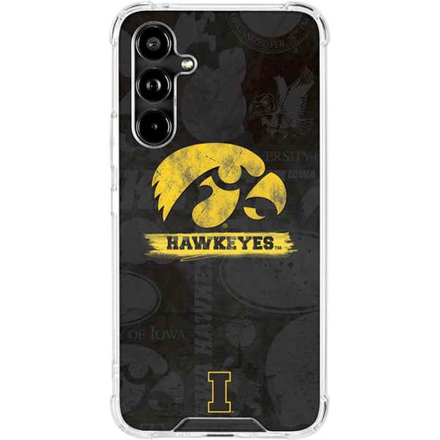 University of Iowa Hawkeyes Distressed Logo Galaxy A54 5G Clear Case