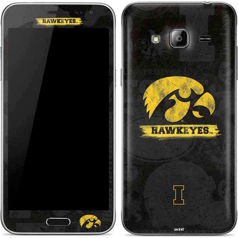 University of Iowa Hawkeyes Distressed Logo Galaxy J3 Skin