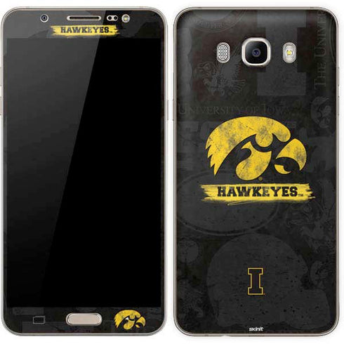 University of Iowa Hawkeyes Distressed Logo Galaxy J7 Skin