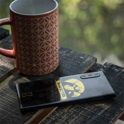 University of Iowa Hawkeyes Distressed Logo Galaxy Note 10 Skin