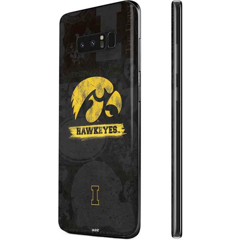 University of Iowa Hawkeyes Distressed Logo Galaxy Note 8 Skin