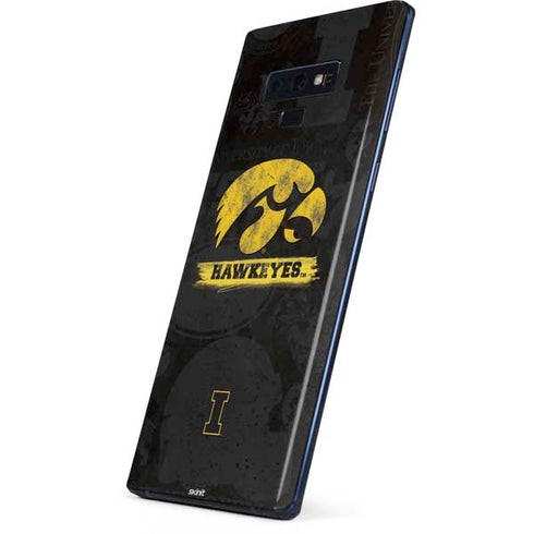 University of Iowa Hawkeyes Distressed Logo Galaxy Note 9 Skin