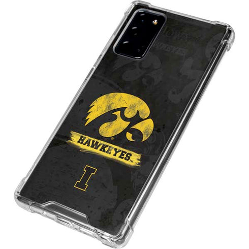 University of Iowa Hawkeyes Distressed Logo Galaxy Note20 5G Clear Case