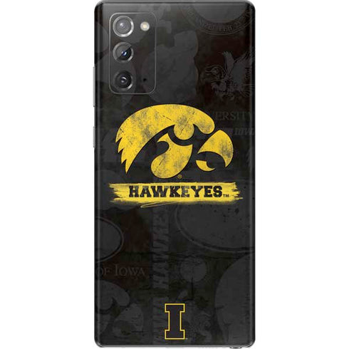 University of Iowa Hawkeyes Distressed Logo Galaxy Note20 5G Skin