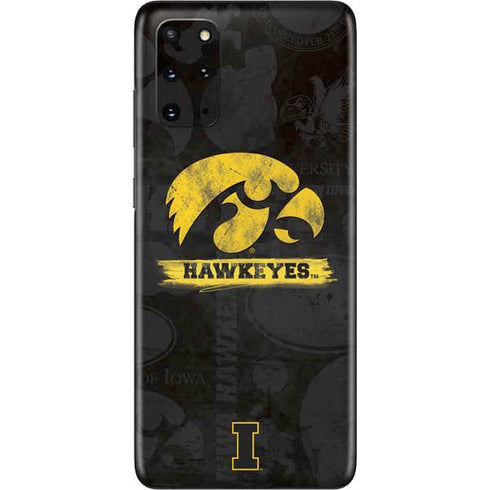 University of Iowa Hawkeyes Distressed Logo Galaxy S20 Plus Skin