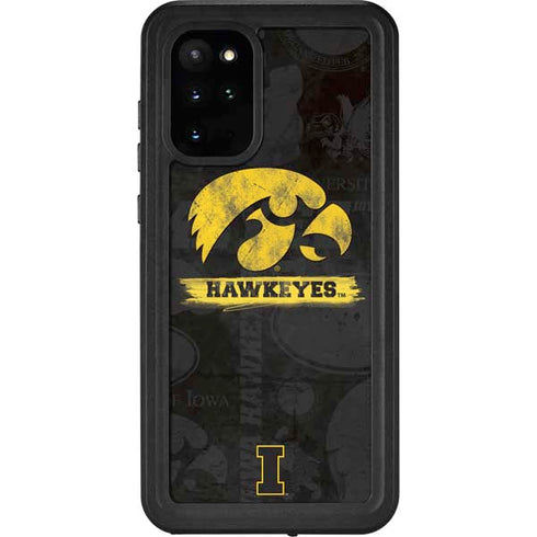 University of Iowa Hawkeyes Distressed Logo Galaxy S20 Plus Waterproof Case