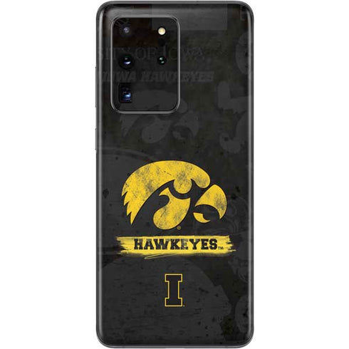 University of Iowa Hawkeyes Distressed Logo Galaxy S20 Ultra 5G Skin