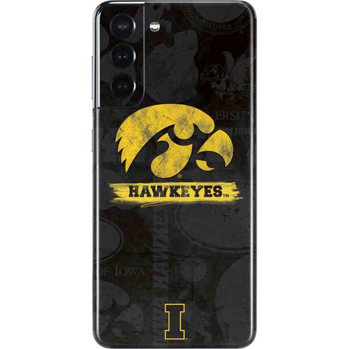 University of Iowa Hawkeyes Distressed Logo Galaxy S21 5G Skin