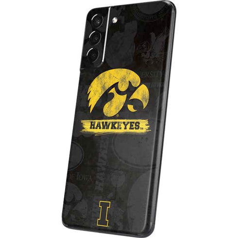 University of Iowa Hawkeyes Distressed Logo Galaxy S21 5G Skin