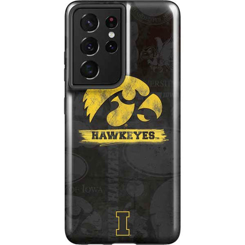 University of Iowa Hawkeyes Distressed Logo Galaxy S21 Ultra 5G Pro Case