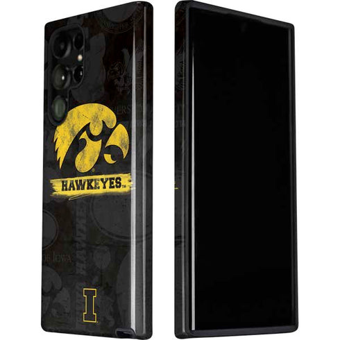 University of Iowa Hawkeyes Distressed Logo Galaxy S22 Ultra Pro Case