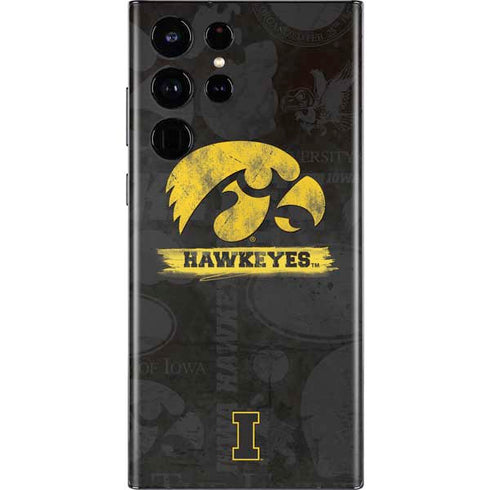 University of Iowa Hawkeyes Distressed Logo Galaxy S22 Ultra Skin