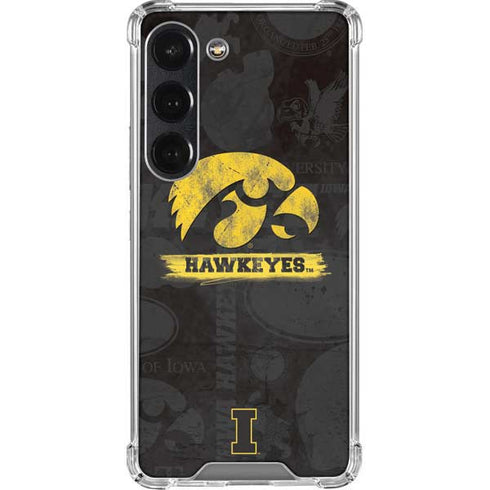University of Iowa Hawkeyes Distressed Logo Galaxy S23 Clear Case