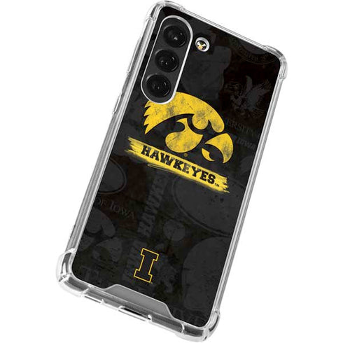 University of Iowa Hawkeyes Distressed Logo Galaxy S23 Clear Case