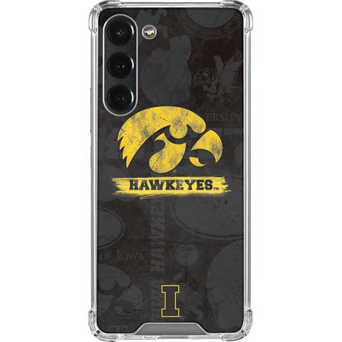 University of Iowa Hawkeyes Distressed Logo Galaxy S23 Plus Clear Case