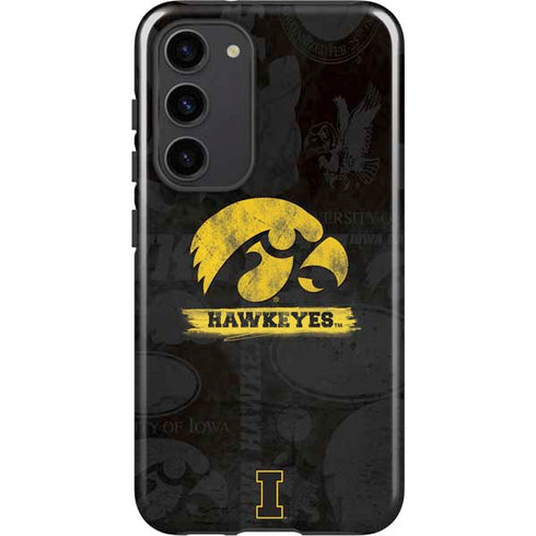 University of Iowa Hawkeyes Distressed Logo Galaxy S23 Plus Pro Case