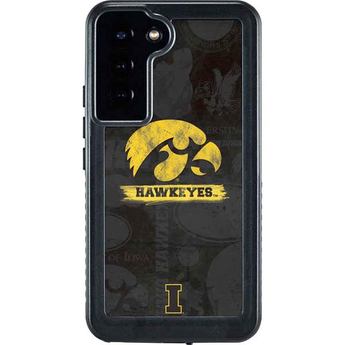 University of Iowa Hawkeyes Distressed Logo Galaxy S23 Plus Waterproof Case