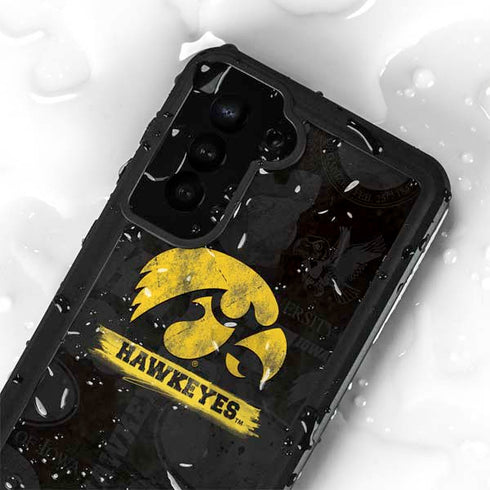University of Iowa Hawkeyes Distressed Logo Galaxy S23 Plus Waterproof Case