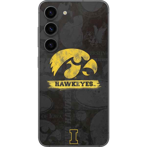 University of Iowa Hawkeyes Distressed Logo Galaxy S23 Skin