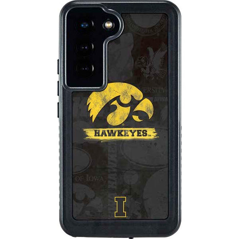 University of Iowa Hawkeyes Distressed Logo Galaxy S23 Waterproof Case