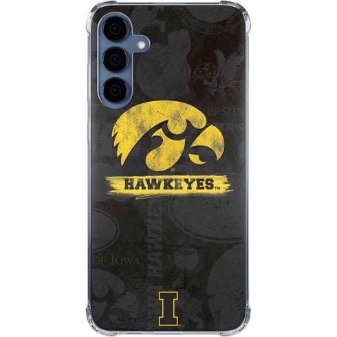 University of Iowa Hawkeyes Distressed Logo Galaxy S24 Clear Case