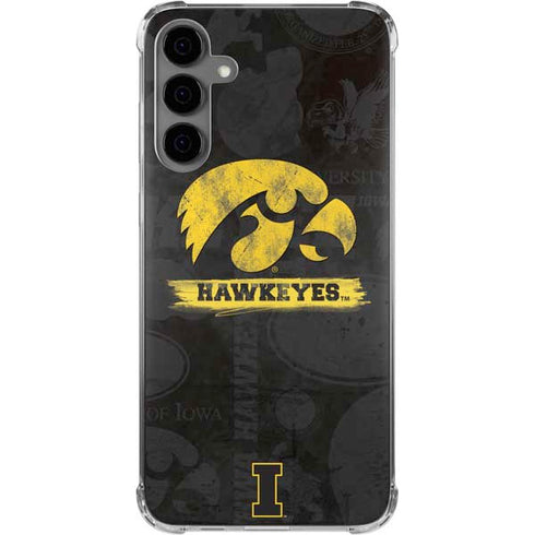 University of Iowa Hawkeyes Distressed Logo Galaxy S24 Plus Clear Case