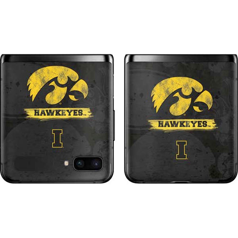 University of Iowa Hawkeyes Distressed Logo Galaxy Z Flip Skin