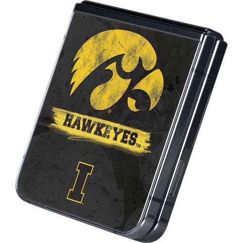 University of Iowa Hawkeyes Distressed Logo Galaxy Z Flip5 5G Skin