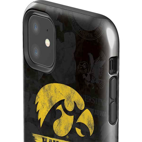 University of Iowa Hawkeyes Distressed Logo iPhone 11 Impact Case
