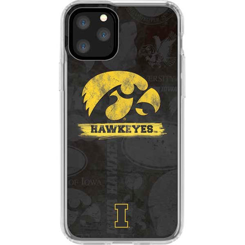 University of Iowa Hawkeyes Distressed Logo iPhone 11 Pro Clear Case