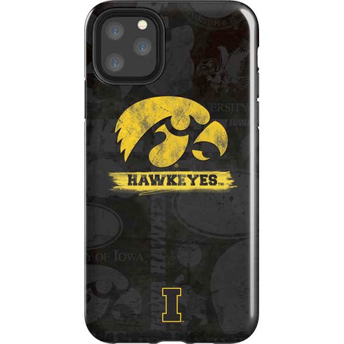 University of Iowa Hawkeyes Distressed Logo iPhone 11 Pro Max Impact Case