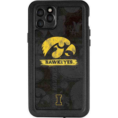 University of Iowa Hawkeyes Distressed Logo iPhone 11 Pro Max Waterproof Case