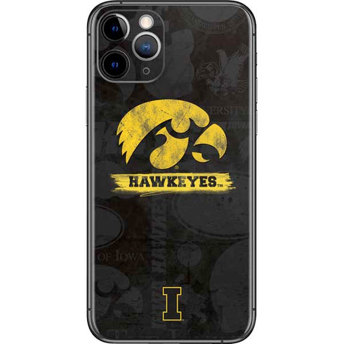 University of Iowa Hawkeyes Distressed Logo iPhone 11 Pro Skin