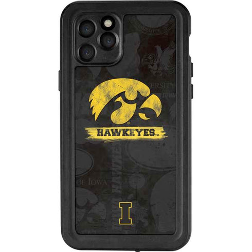 University of Iowa Hawkeyes Distressed Logo iPhone 11 Pro Waterproof Case