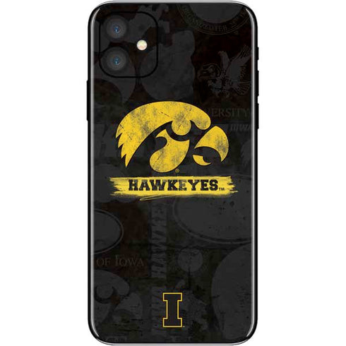 University of Iowa Hawkeyes Distressed Logo iPhone 11 Skin