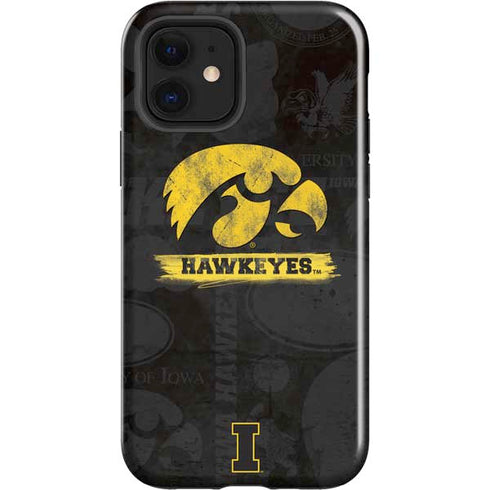 University of Iowa Hawkeyes Distressed Logo iPhone 12 Impact Case