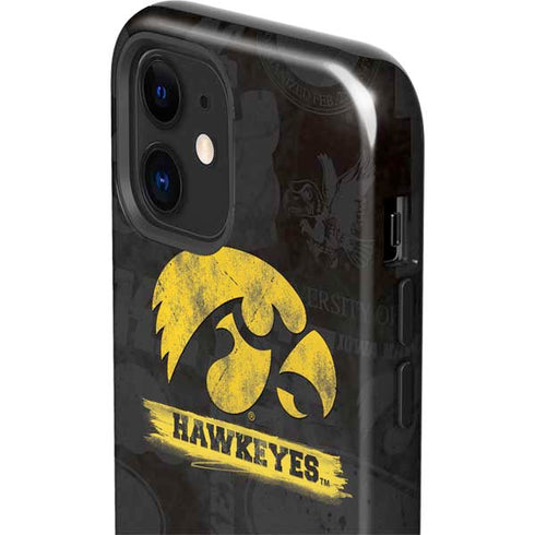 University of Iowa Hawkeyes Distressed Logo iPhone 12 Impact Case