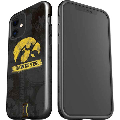 University of Iowa Hawkeyes Distressed Logo iPhone 12 Impact Case