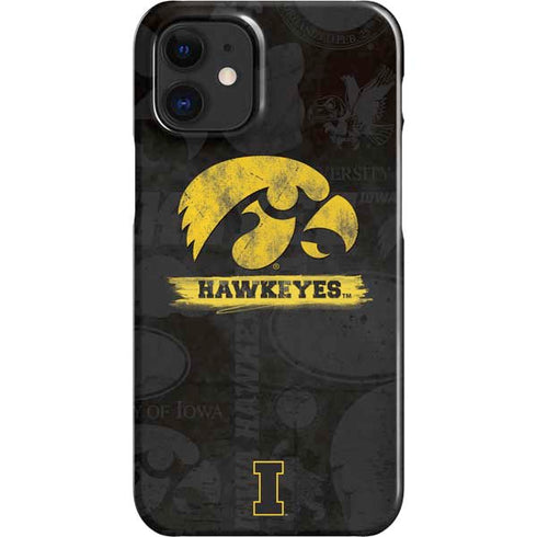 University of Iowa Hawkeyes Distressed Logo iPhone 12 Mini Lite Case