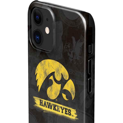 University of Iowa Hawkeyes Distressed Logo iPhone 12 Mini Lite Case