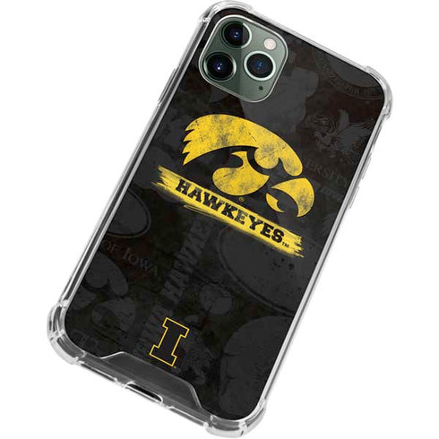 University of Iowa Hawkeyes Distressed Logo iPhone 12 Pro Clear Case