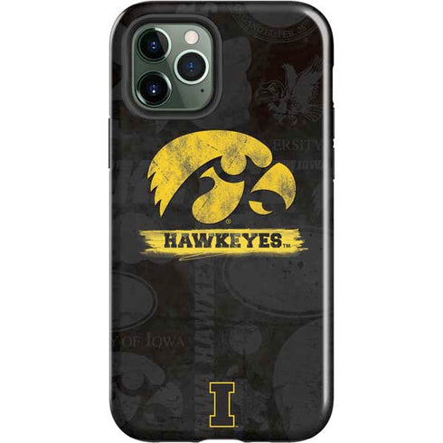 University of Iowa Hawkeyes Distressed Logo iPhone 12 Pro Max Impact Case
