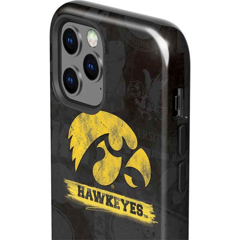 University of Iowa Hawkeyes Distressed Logo iPhone 12 Pro Max Impact Case