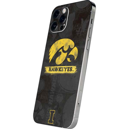 University of Iowa Hawkeyes Distressed Logo iPhone 12 Pro Max Skin