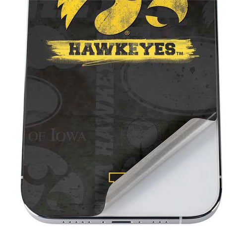 University of Iowa Hawkeyes Distressed Logo iPhone 12 Pro Max Skin