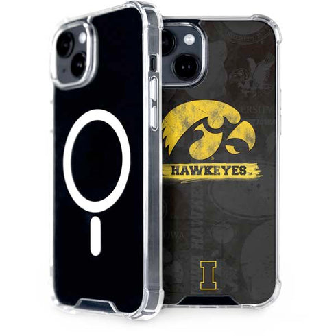 University of Iowa Hawkeyes Distressed Logo iPhone 13 MagSafe Case