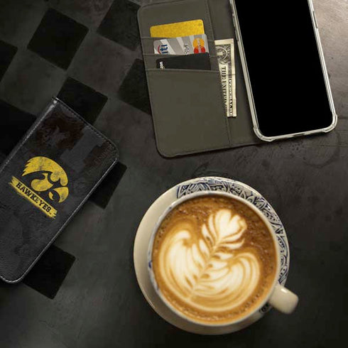 University of Iowa Hawkeyes Distressed Logo iPhone 13 Pro Max Folio Case
