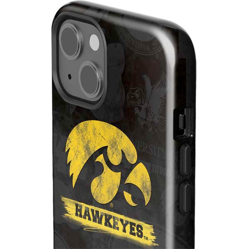 University of Iowa Hawkeyes Distressed Logo iPhone 15 Impact Case